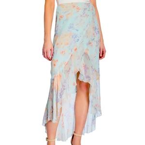 Alice + Olivia Caily Ruffled Mock Wrap Skirt size 8